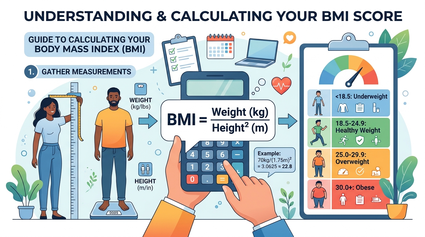 How to Calculate Body Mass Index - BMI score calculator